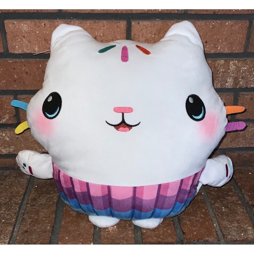 Gabby's Dollhouse Cakey Cat Plush Stuffed Animal DreamWorks 14" Pilllow